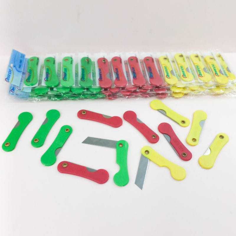 

Termurah Pisau Lipat Mini ECER Warna Warni/Cutter Lipat/silet cuter/pisau kertas