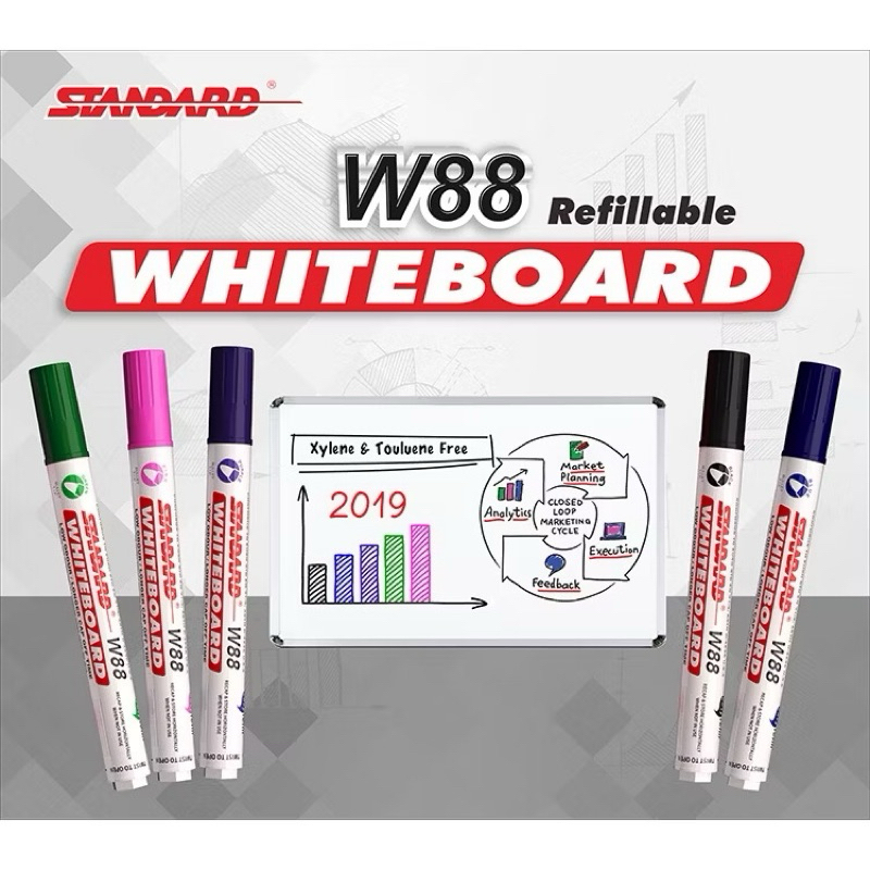

1 Pcs - Spidol WHITEBOARD Standard W88 / Spidol Papan Tulis / Spidol Bisa Dihapus