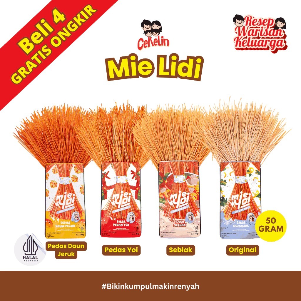 

CEKELIN Cemilan Mie Lidi - 50gr