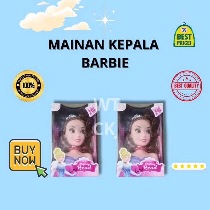 Mainan Anak Perempuan Kepala Barbie