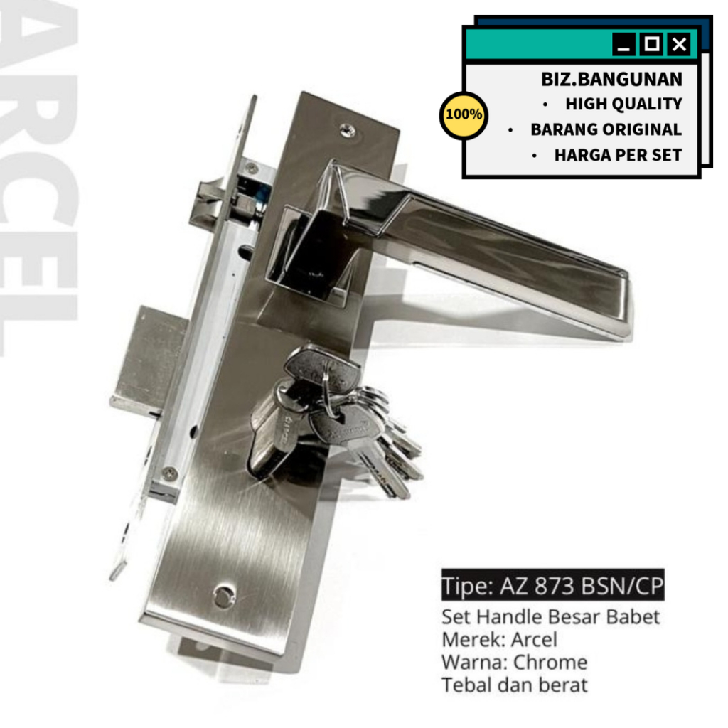 HANDLE SET BESAR ARCEL 873 PREMIUM - TARIKAN GAGANG KUNCI PINTU
