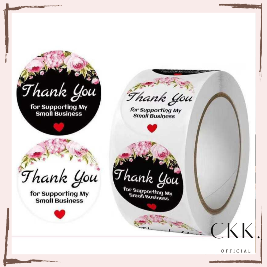 

➰CKK➰ Stiker Thank You Random 1 Roll Isi 250 pcs Stiker Thank You