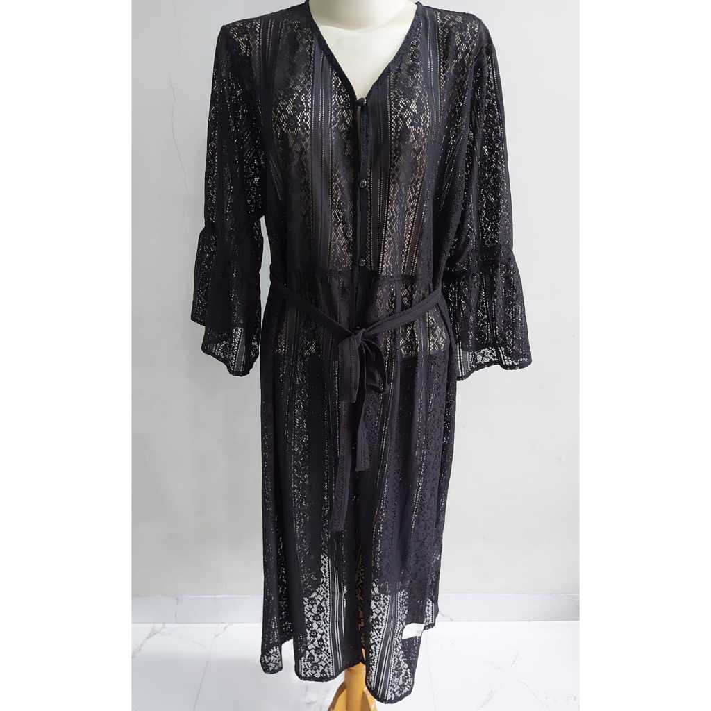 PRELOVED/PL - OUTER WANITA/OUTER PANJANG WANITA/HITAM