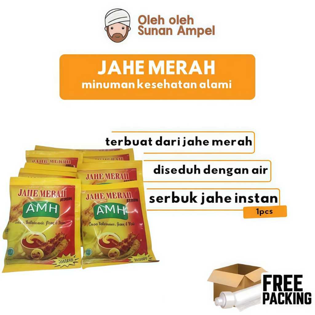 

JAHE MERAH AMH MINUMAN KESEHATAN ALAMI 1PCS Terbuat Dari Serbuk Jahe Merah Dapat Diseduh Dengan Air
