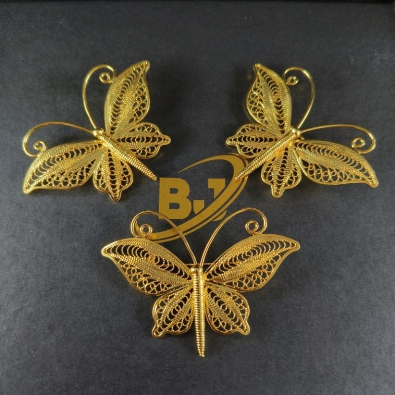 Bros kupu-kupu lapis emas/Bros emas/Bros hijab/Bros kebayak/bros perak
