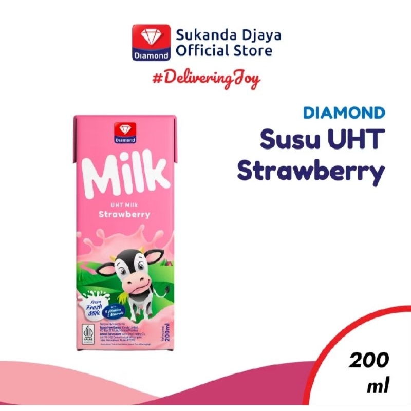 

Diamond Susu UHT Strawberry 200ml