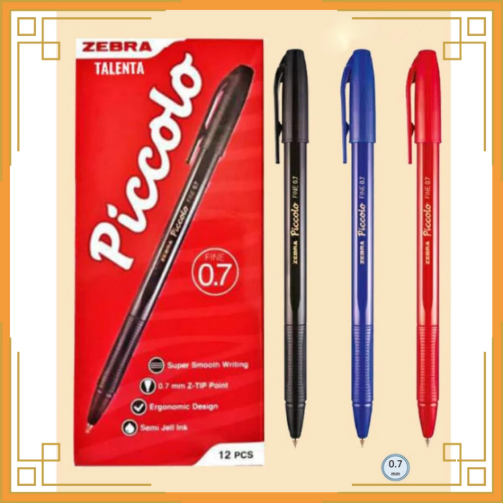 

Zebra Pena Semi Gel Piccolo 0.7mm 12pcs Ergonomic