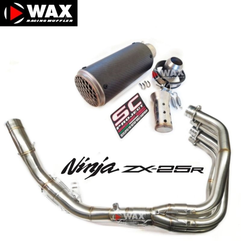 KNALPOT SC PROJECT KARBON IMPORT FOR ZX25R ZX25RR FULL SYSTEM
