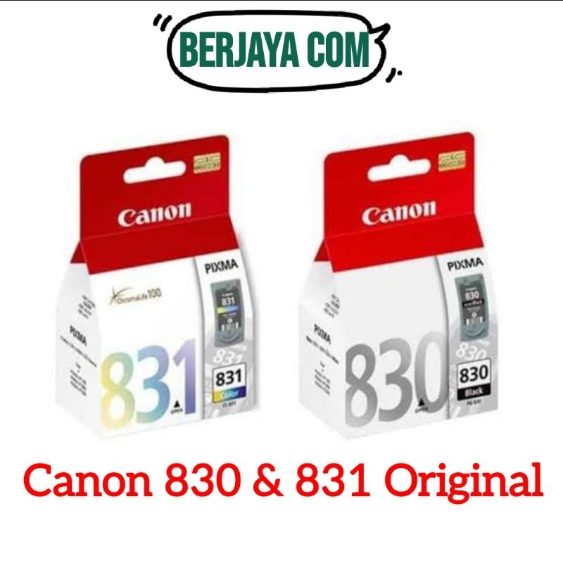 CARTRIDGE CANON ORIGINAL 830 black / 831 Colour untuk printer Canon ip1880, ip1980, mp145, mp198, mx
