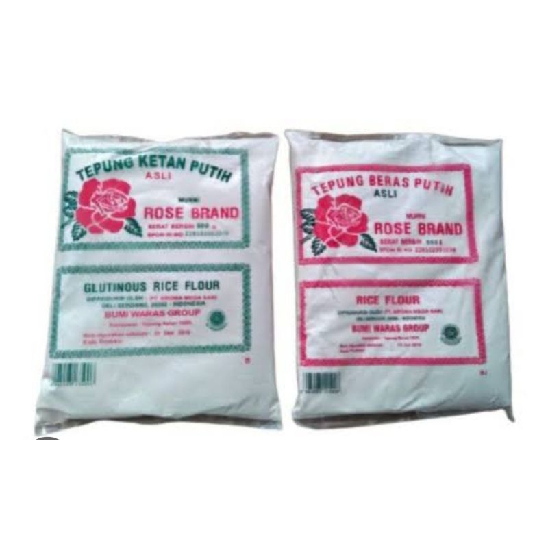 

TEPUNG BERAS ROSE BRAND PUTIH/TEPUNG KETAN ROSE BRAND 500GRAM