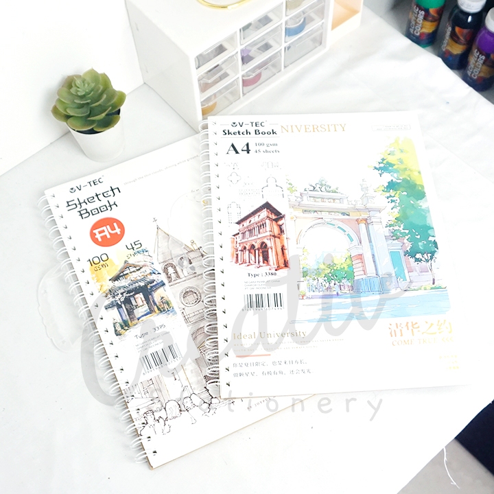 

V-tec Sketch Book A4 Spiral 100gsm 45 Lembar 90 Halaman
