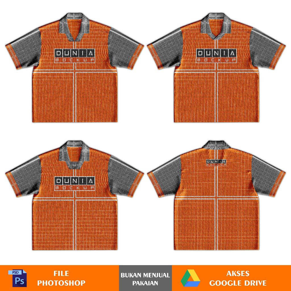 Mockup Jersey Kerah Oversize - PSD