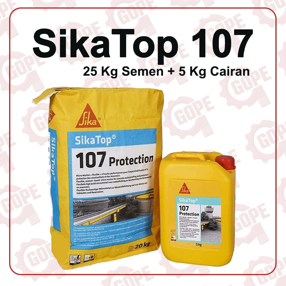 Sika Top 107 Pelapis Anti Bocor Kemasan Sak (20 kg semen dan 5 kg cairan)
