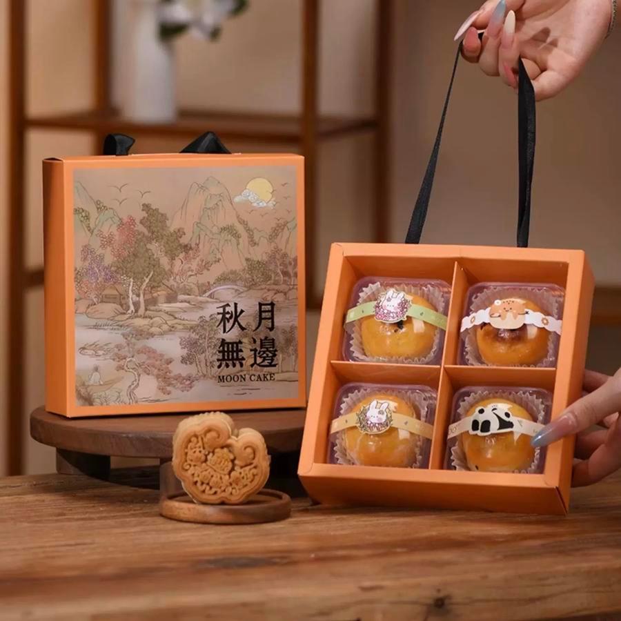 

(5pcs) Kotak Mooncake K9451 K9672 K9840 dus Kue Bulan Box Packaging Mooncakely | K94|K96|K98