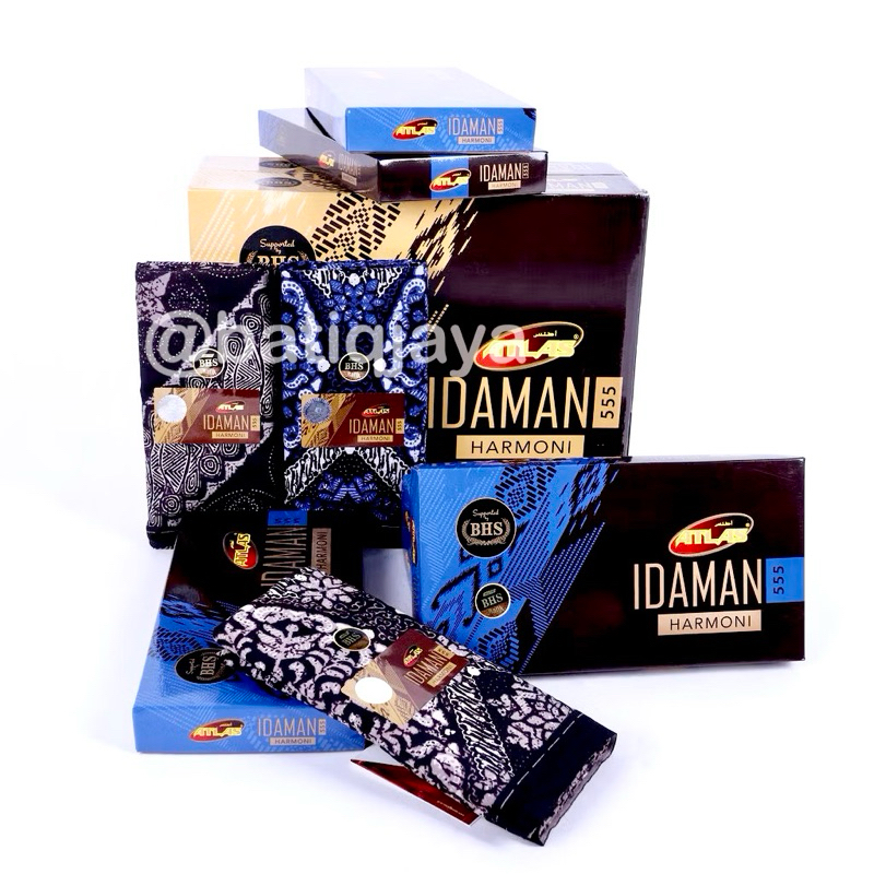 Grosir 10 Pcs Sarung ATLAS Idaman 555 Harmoni Motif BHS Batik - Sarung Pria Atlas Harmoni Batik (HAR