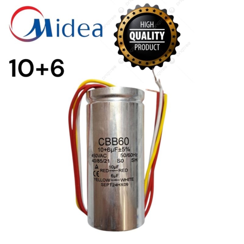 KAPASITOR CAPASITOR MESIN CUCI 2 TABUNG MIDEA M77P1302S ORIGINAL