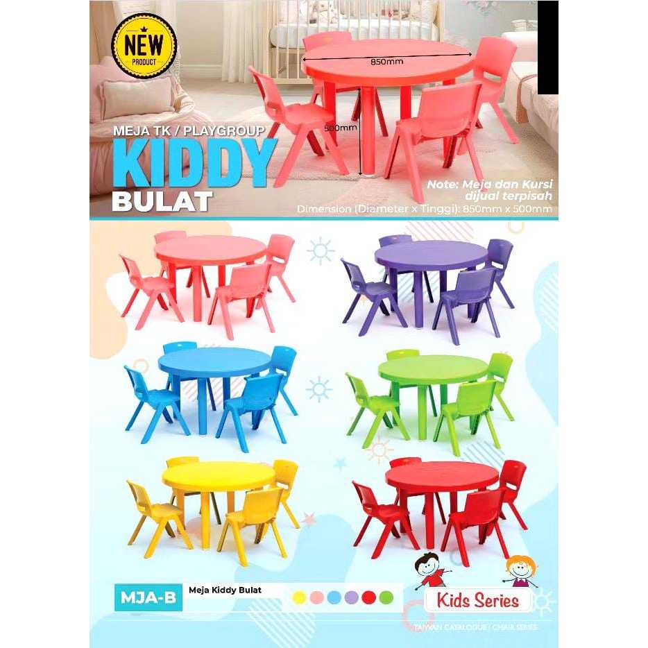 MEJA ANAK TK PAUD BULAT