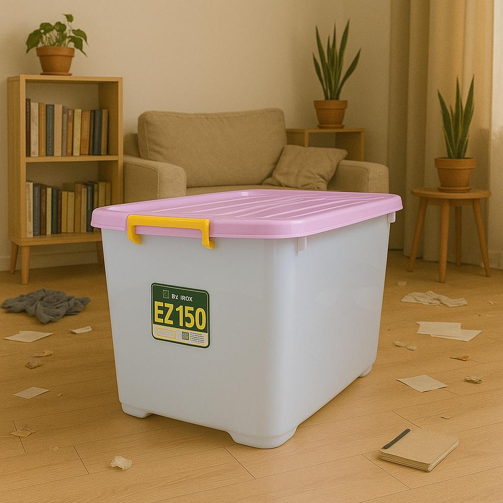 Box Container plastik 150 liter EZY BOX tempat penyimpanan container Box jumbo