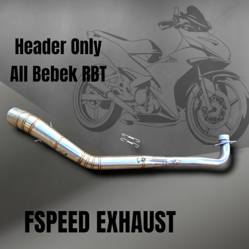 Fspeed Exhaust Muffler Leheran Leher inlet 50 Knalpot GTX Supra lama Karisma Smash Shogun Jupiter z