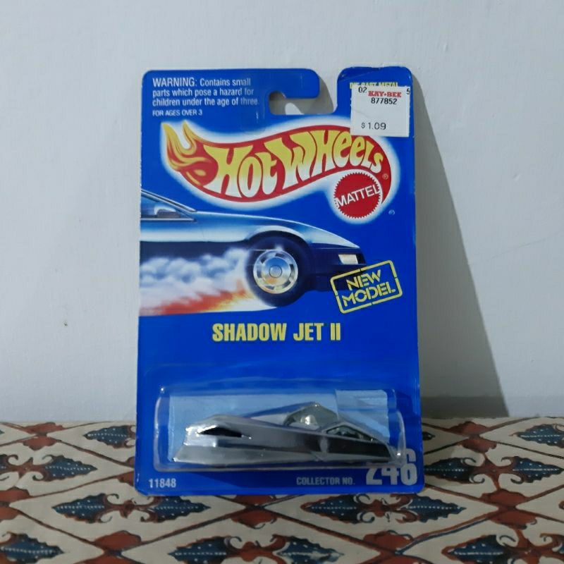 Hot Wheels Shadow Jet II #246 Mainline Series 1994 Mainan Diecast Asli