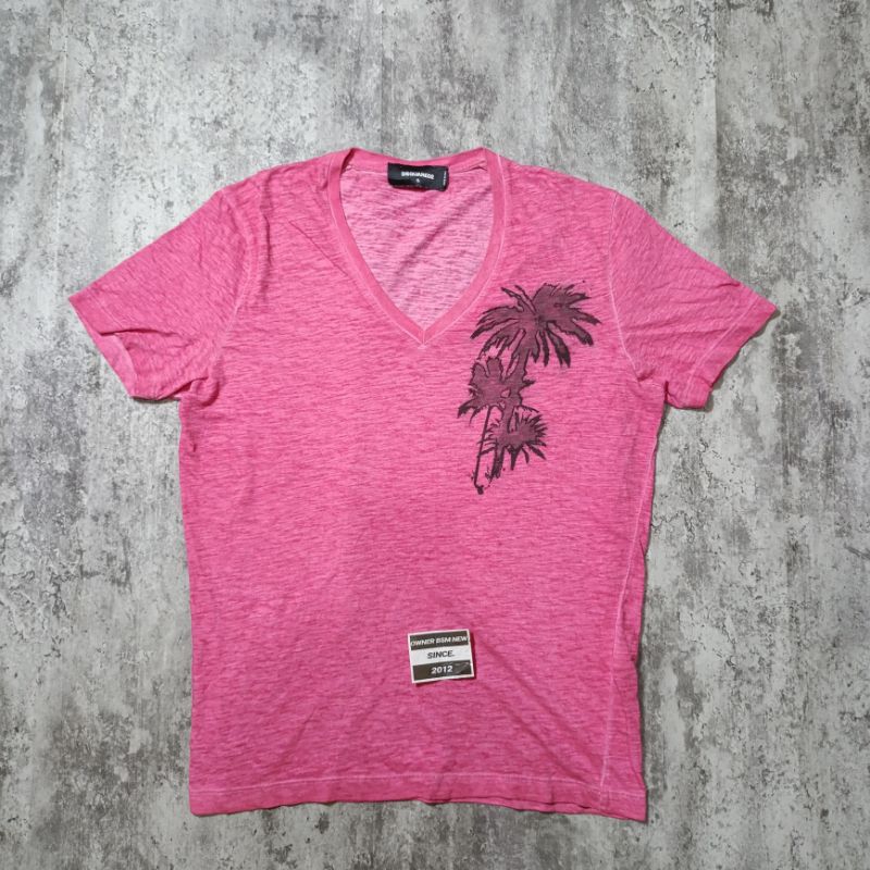 Dsquared2 Pink Vneck Tshirt