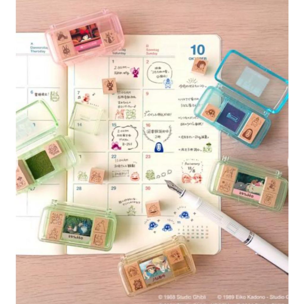 

Stamp Set Studio Ghibli My Neighbor Totoro Kiki's Delivery Service Howl's Moving Castle Spirited Away Stempel Journal Limited Edition