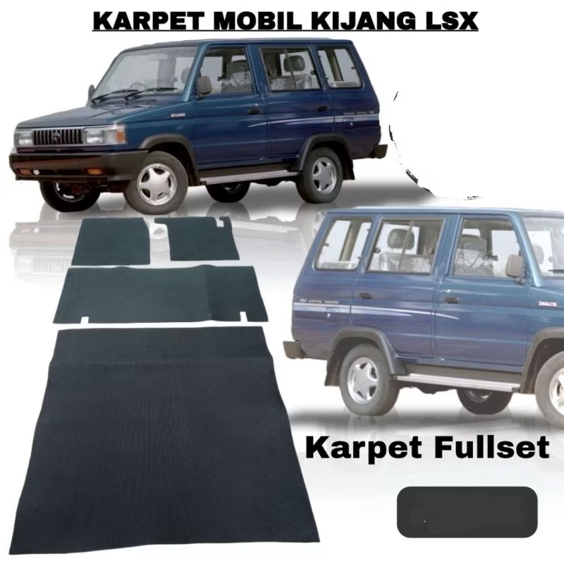 Karpet Karet Matras Mobil Kijang Super Fullset / Karpet Mobil Kijang Super 1 Set