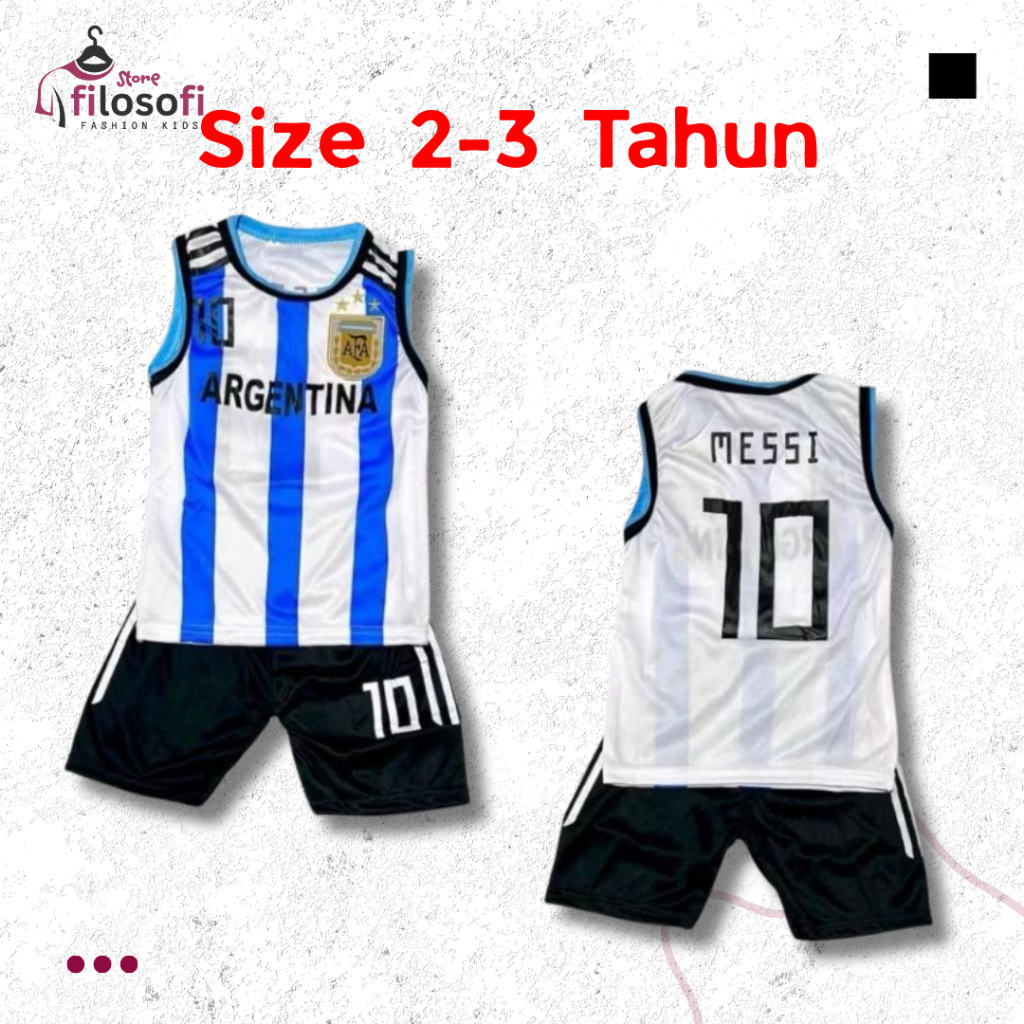 Setelan Baju Bola Anak Singlet Terbaru/Set Baju Bola Anak/Jersey Bola Anak Termurah Usia 2-3 Tahun