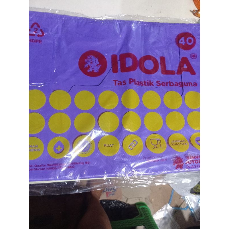 KANTONG PLASTIK IDOLA 40/PLASTIK SAMPAH IDOLA 40/KANTONGAN  PLASTIK SAMPAH IDOLA