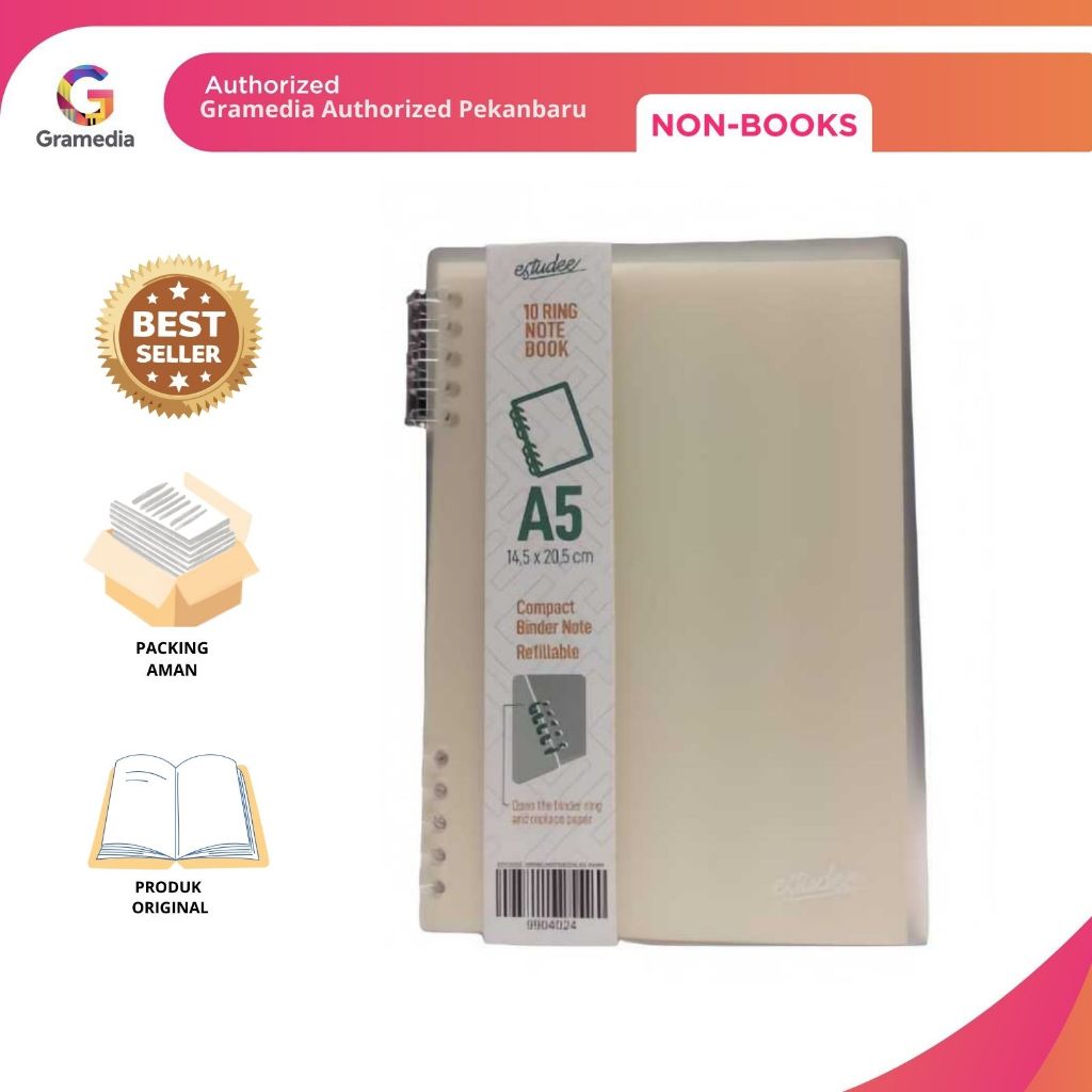 

Gramedia Pekanbaru - ESTUDEE 10RING NOTEBOOK A5 TOSCA