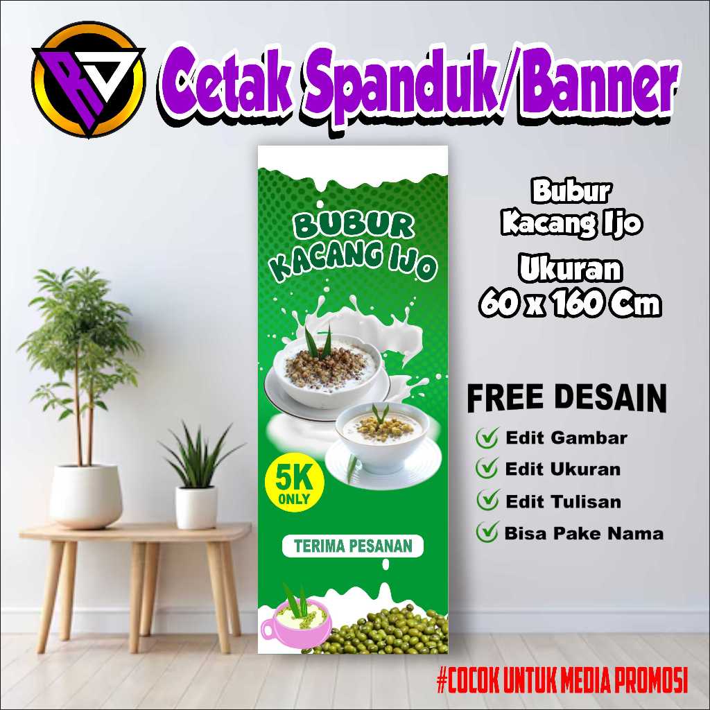 SPANDUK BANNER BUBUR KACANG IJO