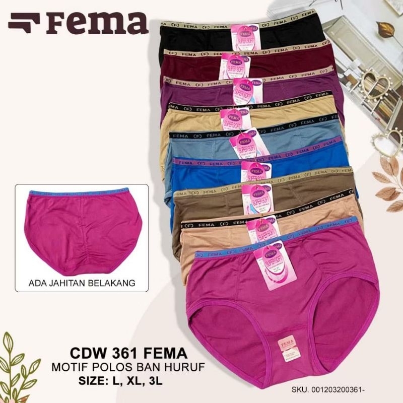 Celana Dalam Wanita Fema Ecer | Celana Dalam Wanita Super Soft Fema 393