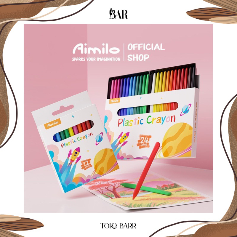 

Crayon Warna Set 12/24 Warna Krayon Premium Crayon Anti Air Dan Anti Patah Anti Kotor Tidak Beracun