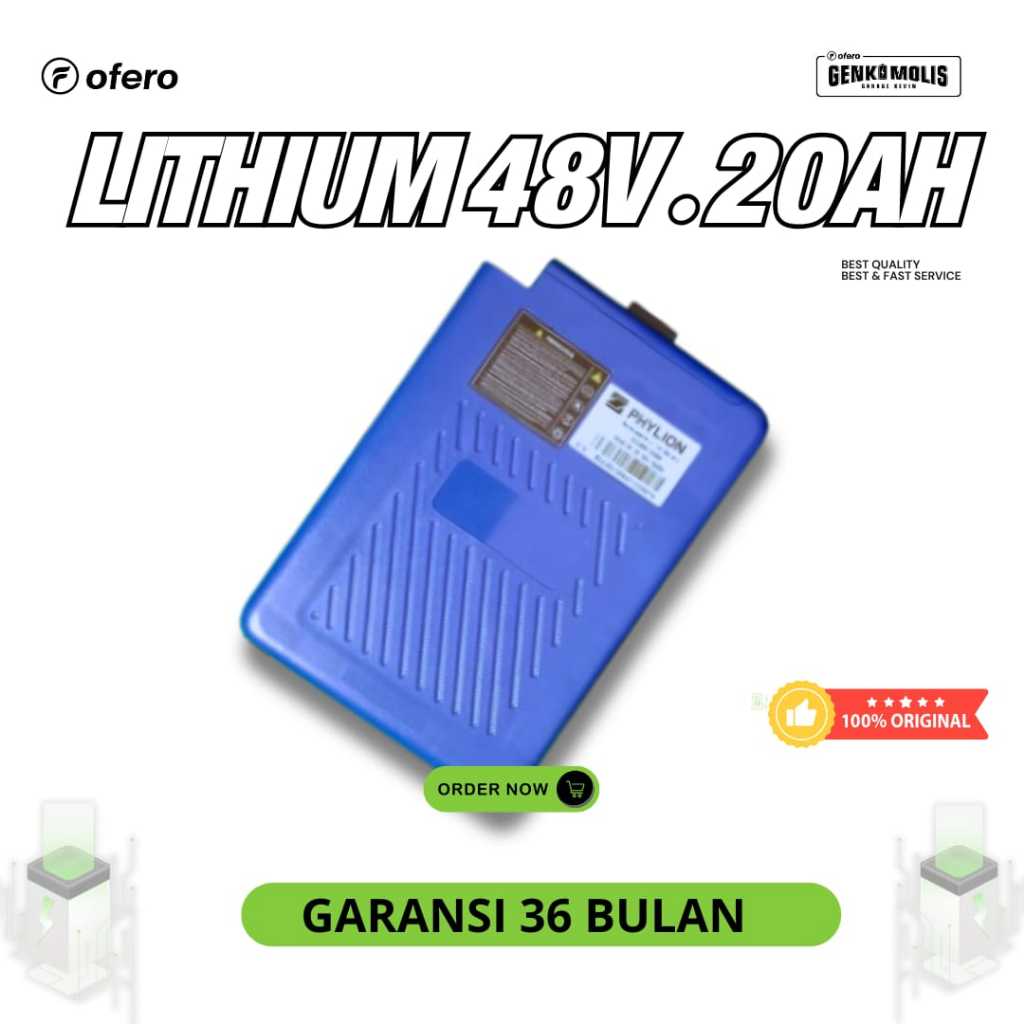 Ofero Lithium 48V.20AH Baterai Elektrik
