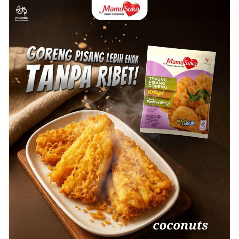 

Mamasuka Tepung Pisang Goreng Krispi Pandan Wangi 225gr