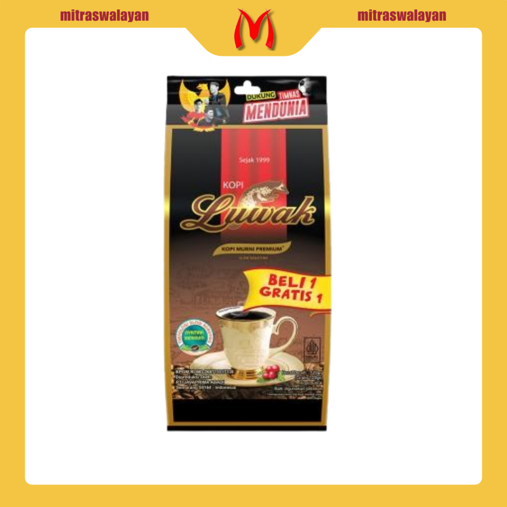 

KOPI LUWAK MURNI Black Coffee Bag 120 gr + 120 gr - Beli 1 Gratis 1
