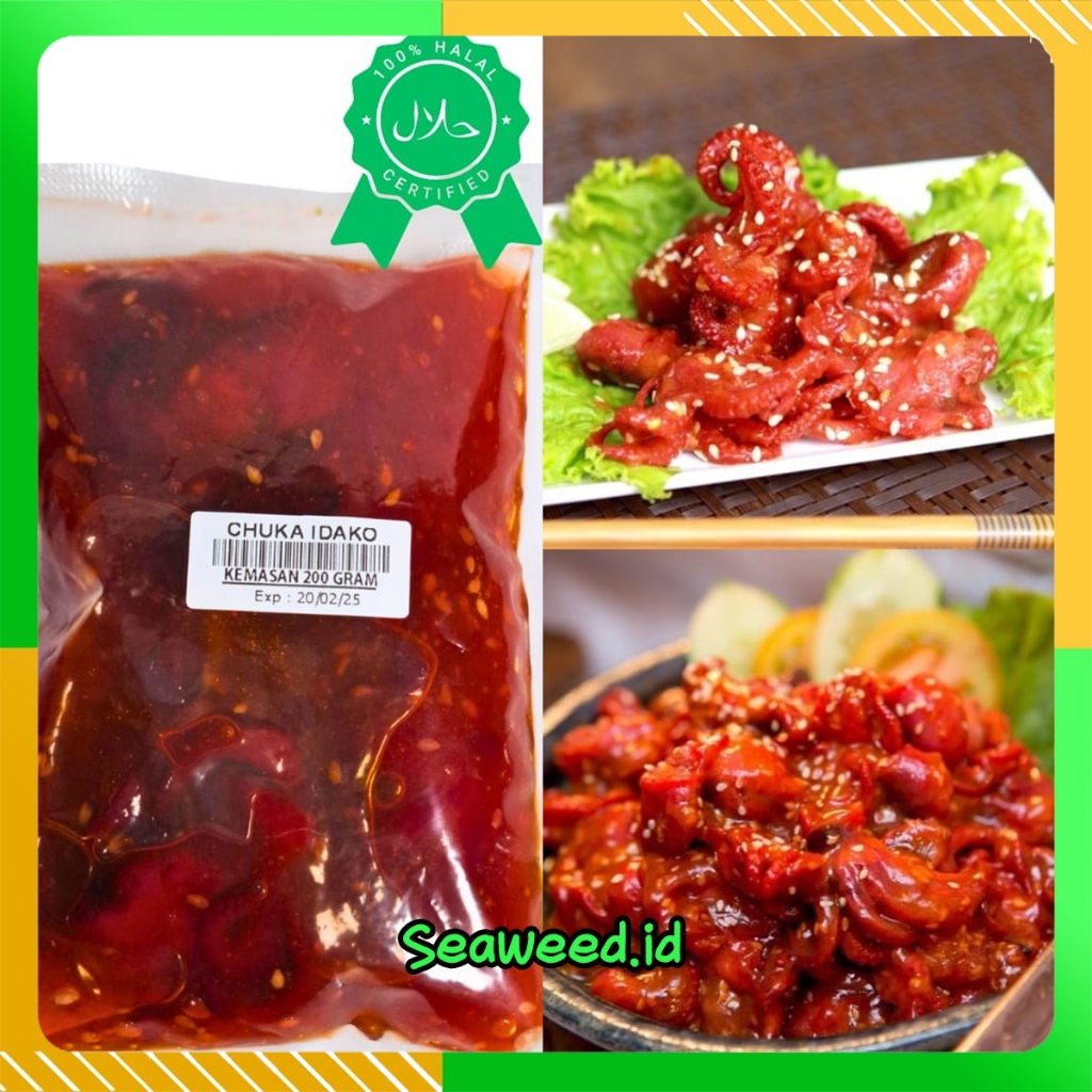 

KHUSUS JABODETABEK Chuka Idako Seasoned Baby Octopus Gurita Berbumbu Premium Halal 200gr Healthy Wagyu