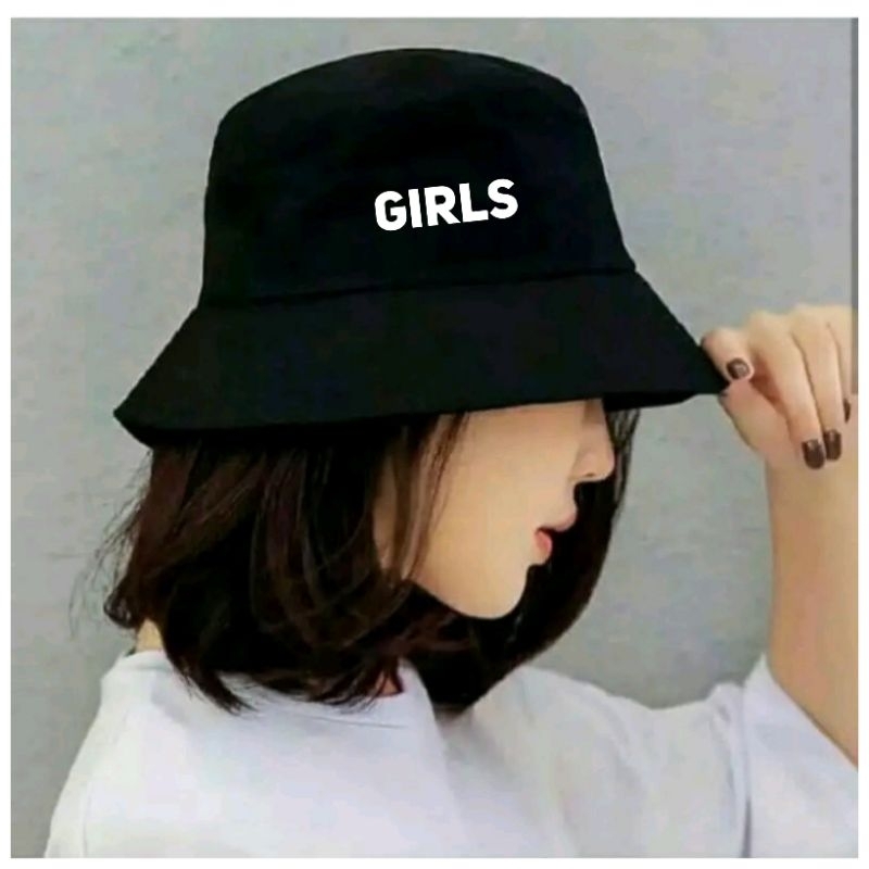 Topi Bucket Hat Dewasa Topi Bucket Sport Girls Style Korea Fasion Outdoor