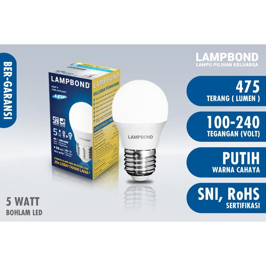 Lampu LED Bohlam 5 Watt Lampbond