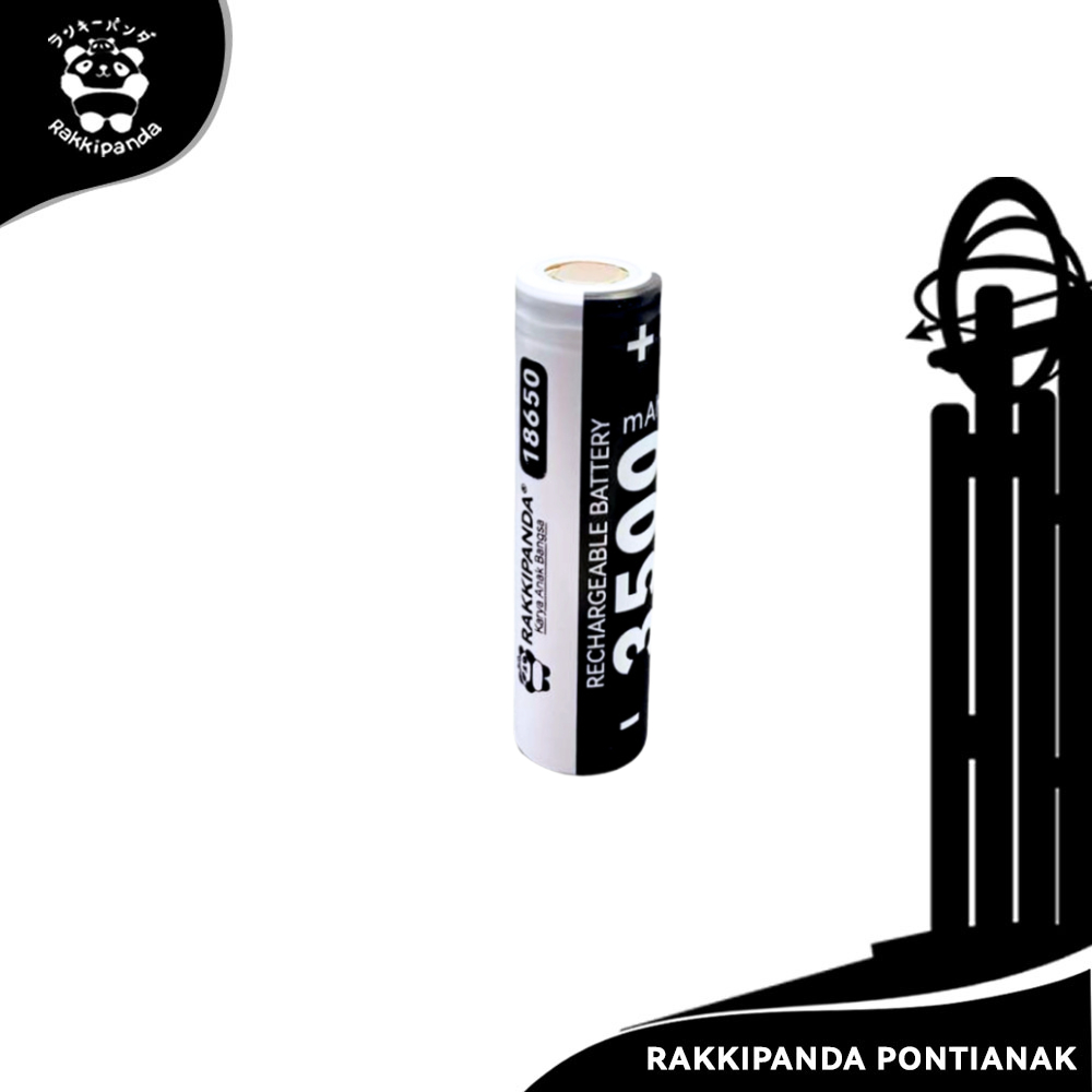 Rakkipanda 18650 Flat Top & Button Top 3500mAh Baterai