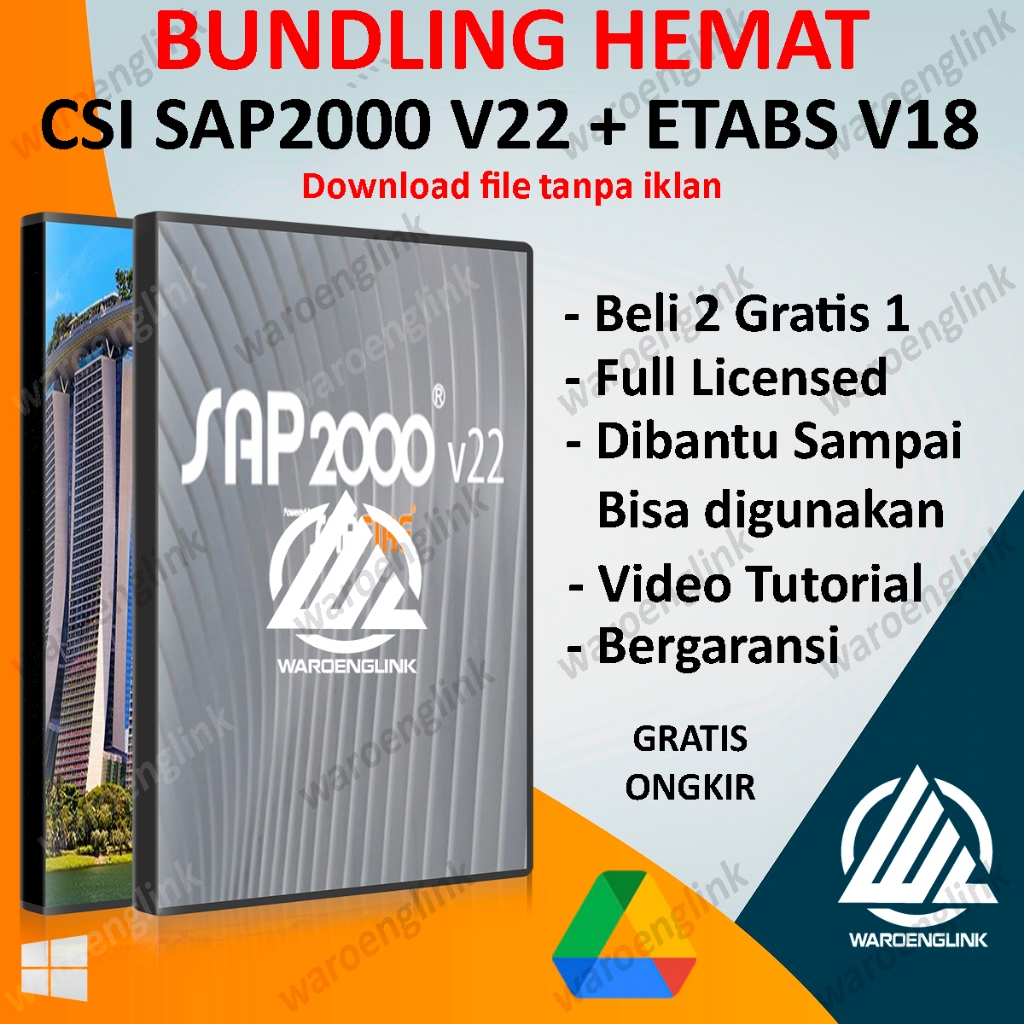 [BUNDLING] CSI SAP2000 v22 + Etabs V18 - for windows