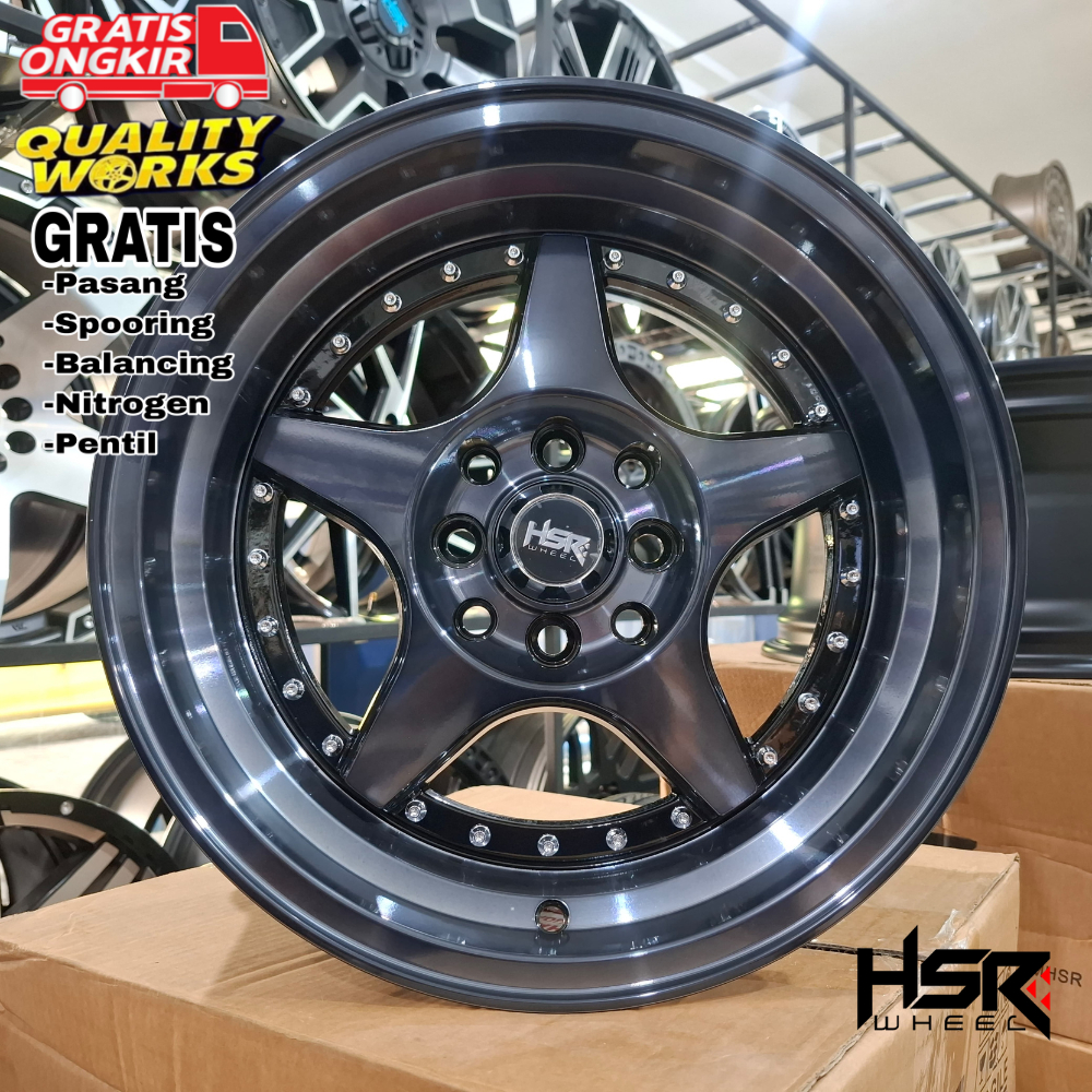 Velg Celong Model Bintang Ring 15 HSR Kobror, Mobil Brio, Datsun, Agya, Livina