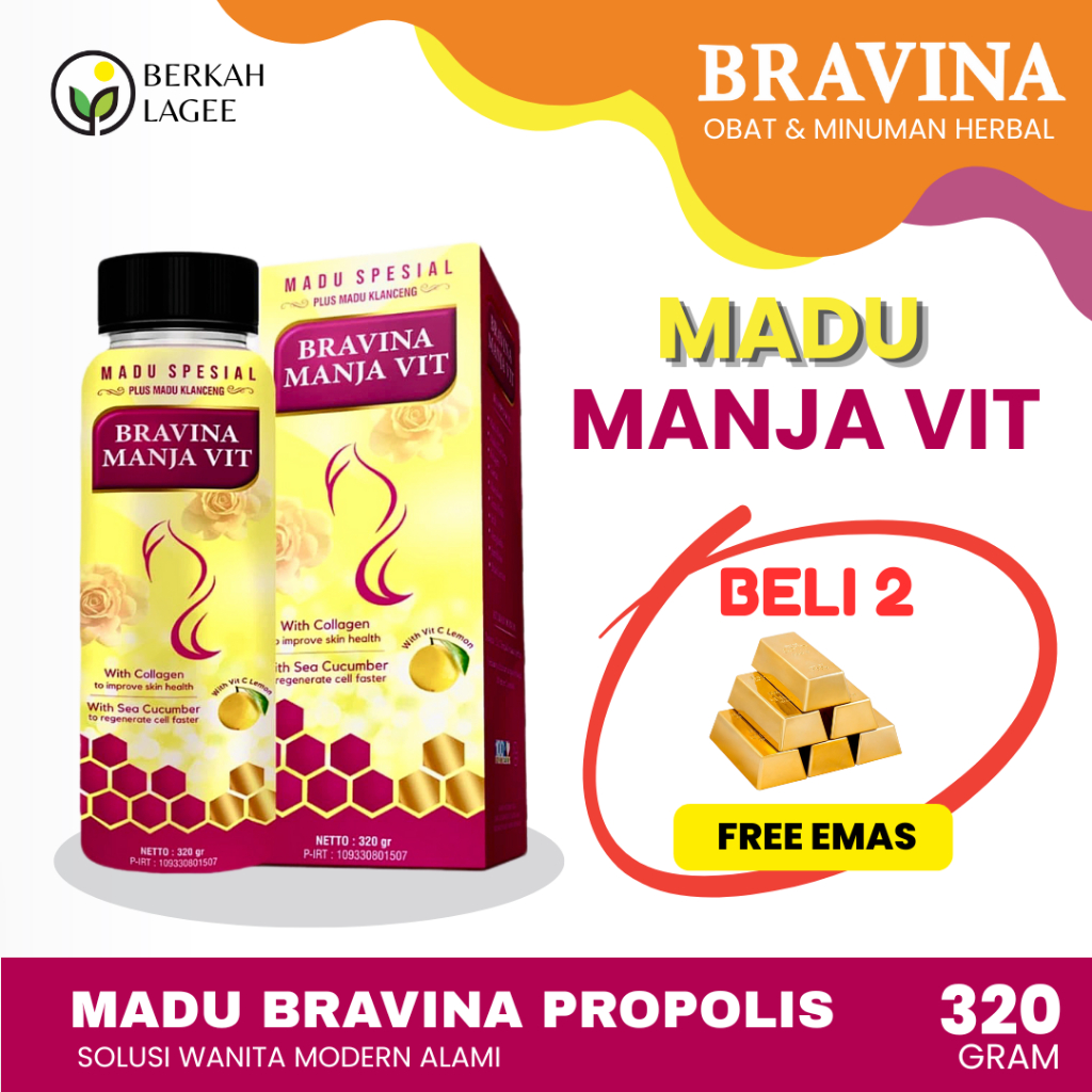 

MADU BRAVINA MANJA VIT 320gram | Solusi Wanita Modern Herbal Alami