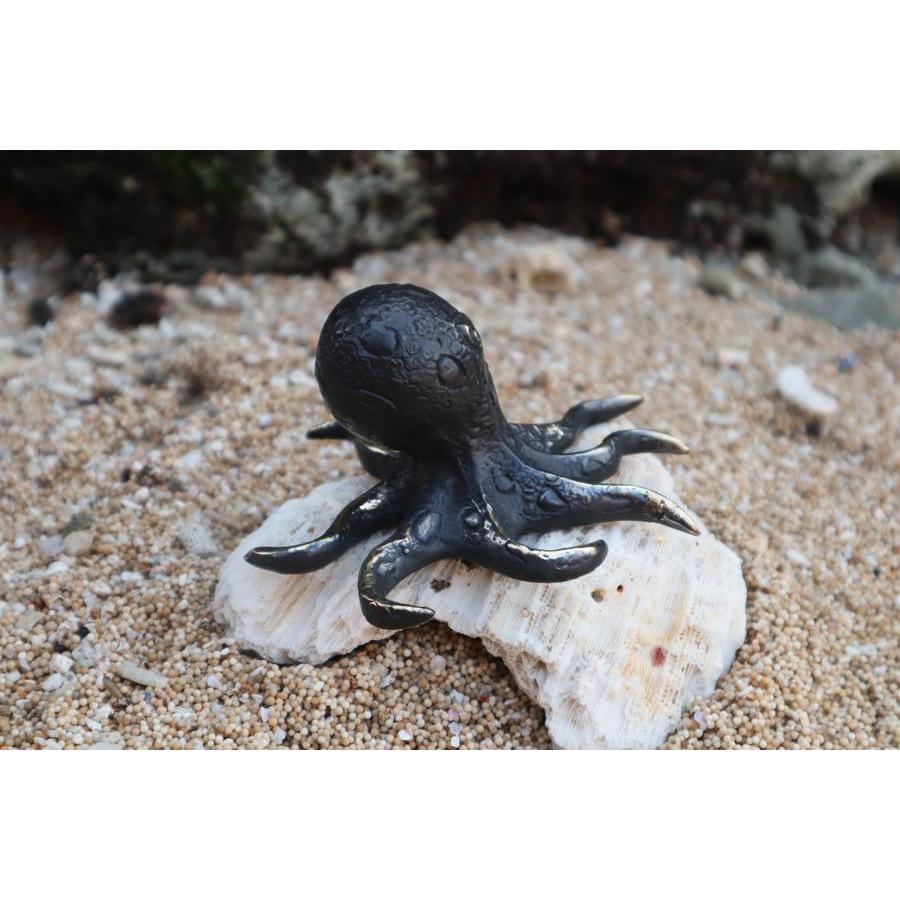 Patung gurita antik kecil bronze hiasan kuningan