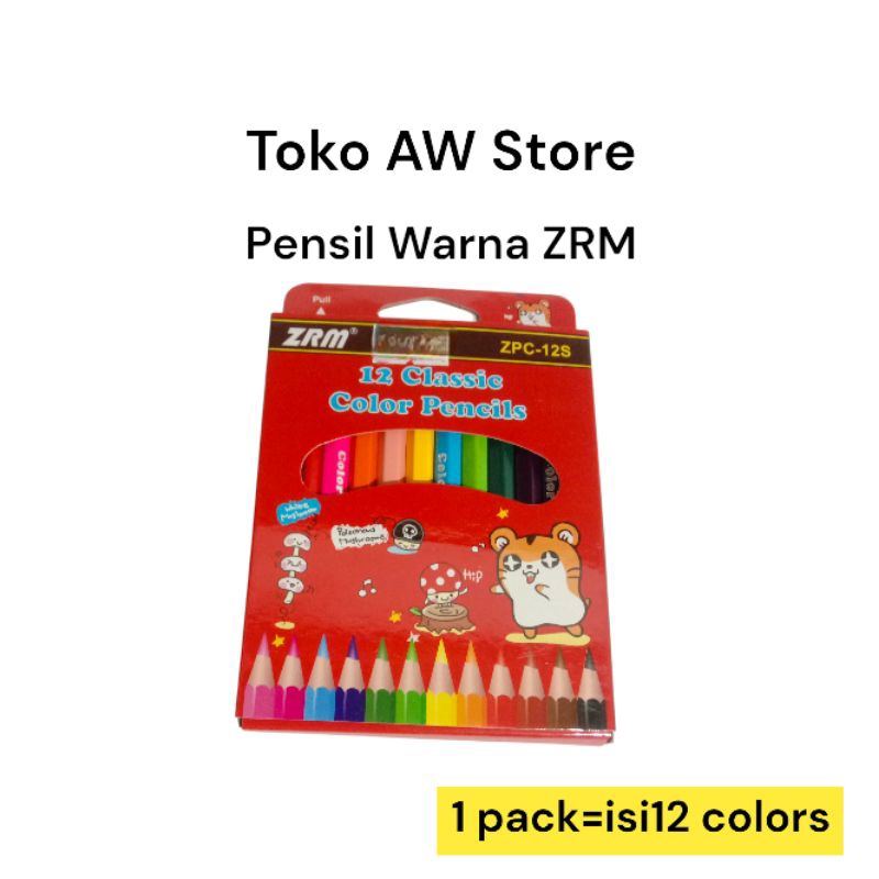 

Pensil 12 Warna ZRM Pensil Kayu