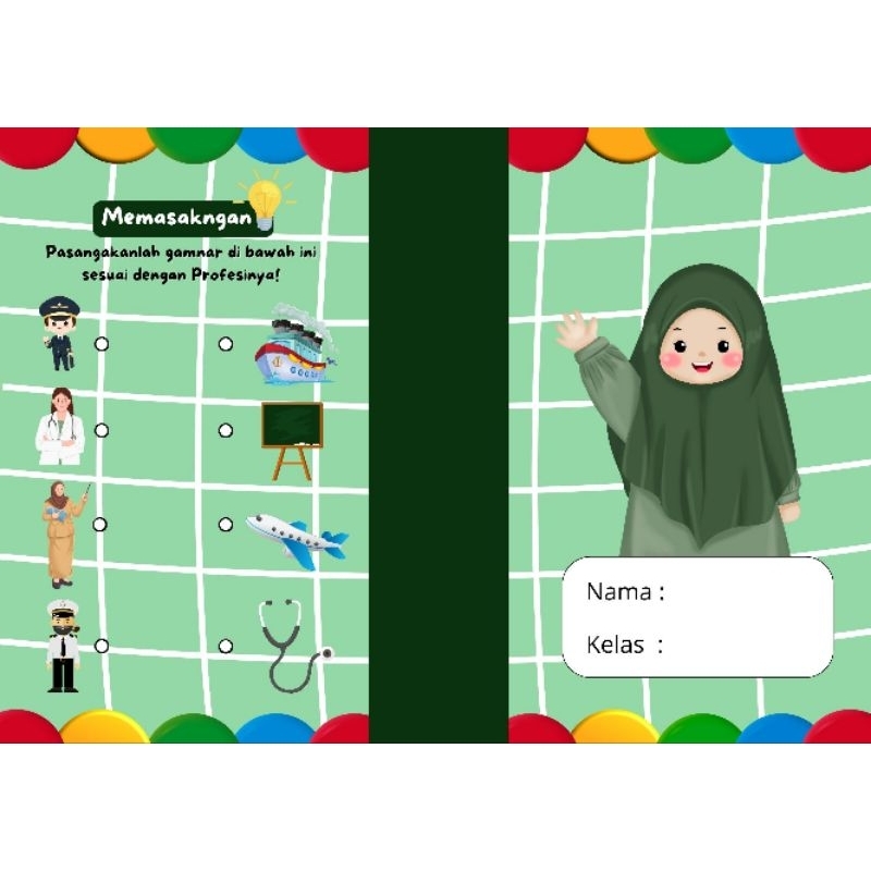 

Buku Tulis | Note Book | Buku Tulis Anak Muslimah lucu Custom Nama, Kelas Mapel, dll (1 Pack isi 5 Buku 38 lbr)