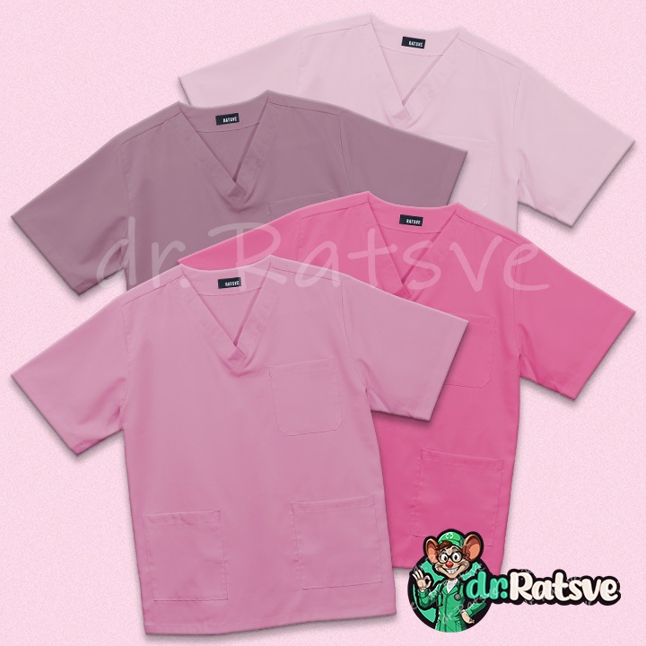 Atasan Baju Jaga Perawat Lengan Pendek / Baju OK - WARNA 4 - Scrub Dokter Ratsve [BAJU SAJA]