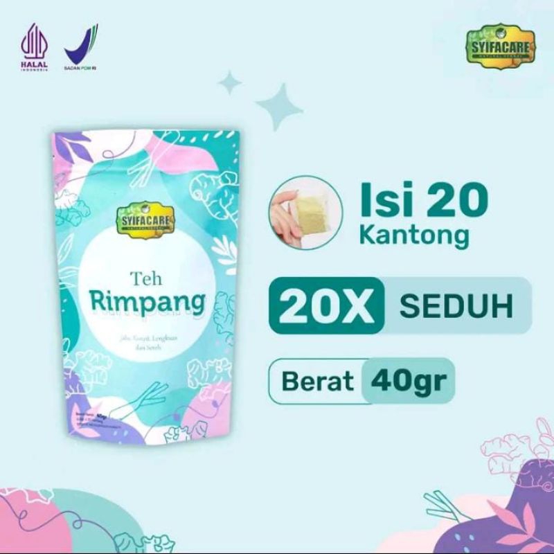 

Teh Rimpang Syifacare Minuman Instan Rempah Jahe Kunyit Lengkuas Sereh BPOM & HALAL MUI Herbal