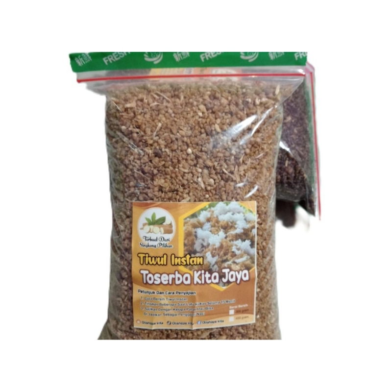 

Tiwul Kuning Instan Organik Kwalitas Super 1Kg