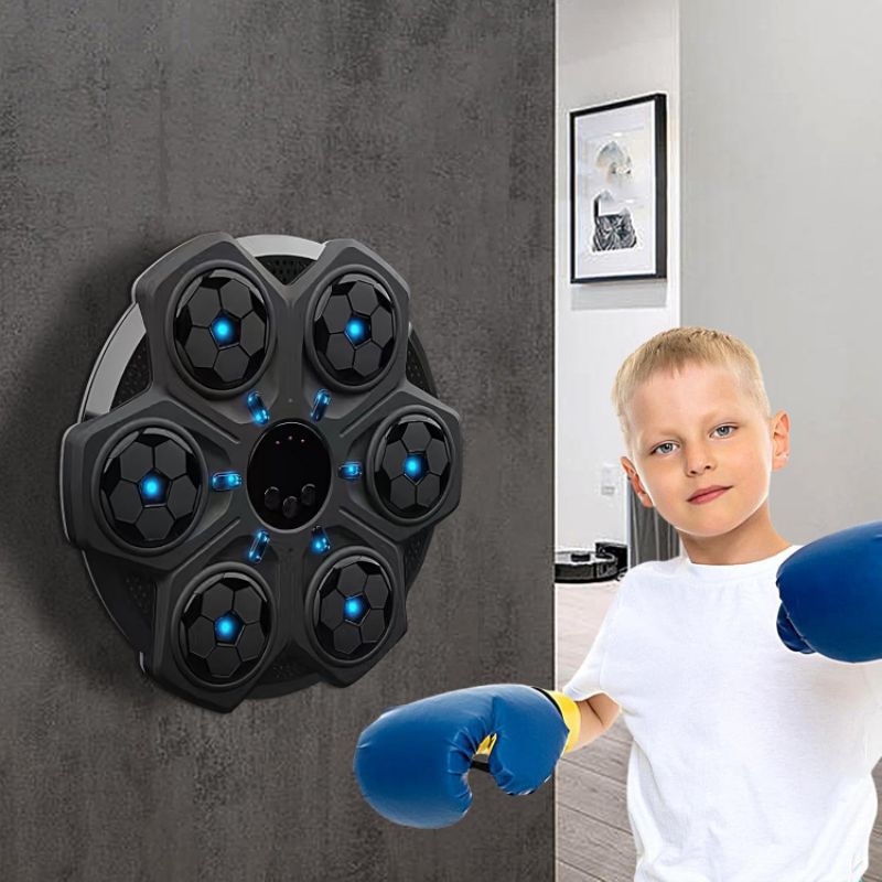 Mesin Tinju Musik Target Dinding Bluetooth 3 Kecepatan - 7022 - Hitam